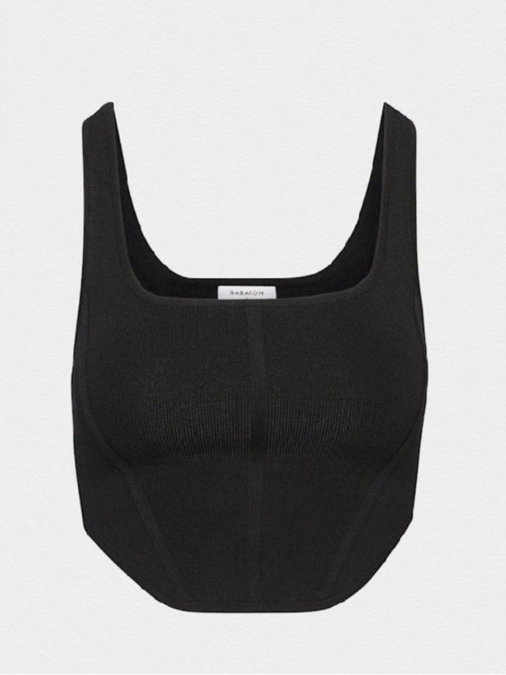 Aritzia Babaton Sculpt Knit Bustier Tank Black Size Medium